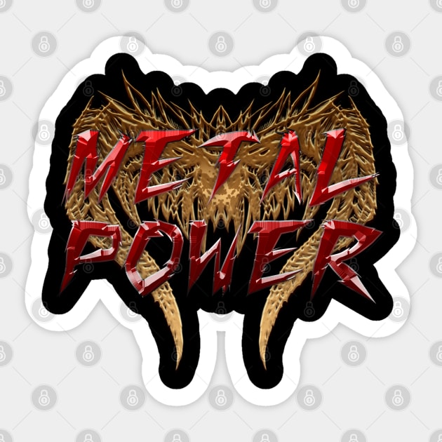 Metal Power Sticker by ZuleYang22